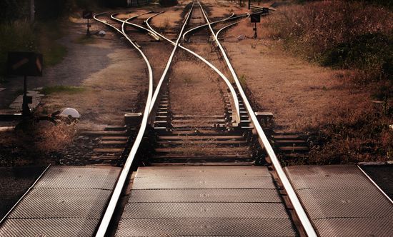 Fotografía de vías de tren