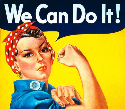 Póster de ‘Rosie the Riveter’ de los años 50 con la frase 'Podemos hacerlo"