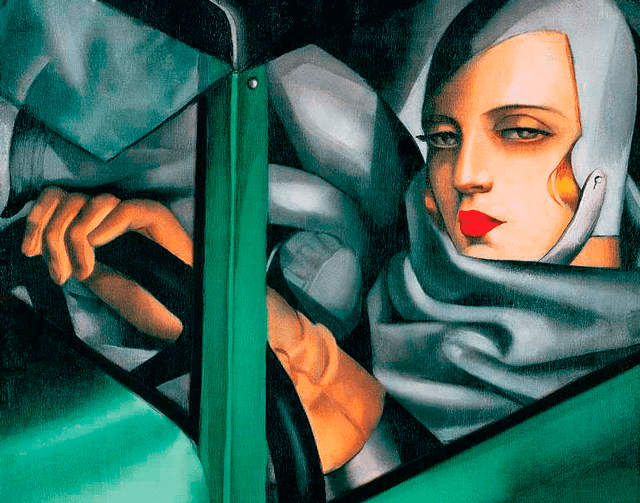 Autorretrato en el Bugatti verde de Tamara de Lempicka